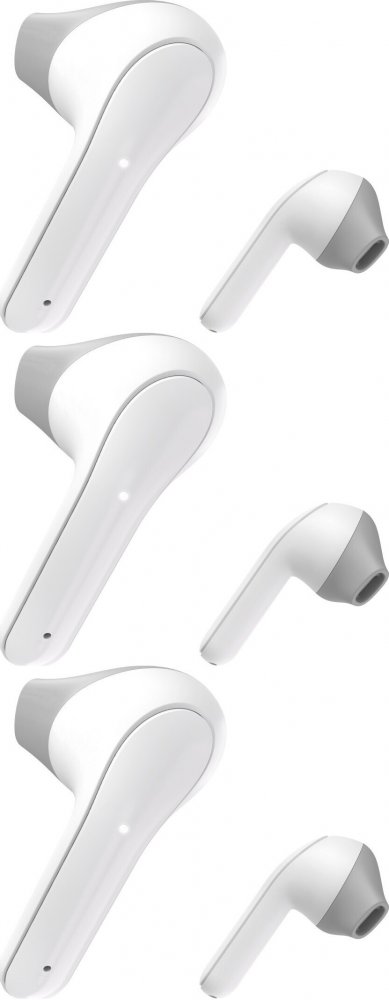 3x Słuchawki bezprzewodowe Hama True Wireless Freedom Light, douszne, biały