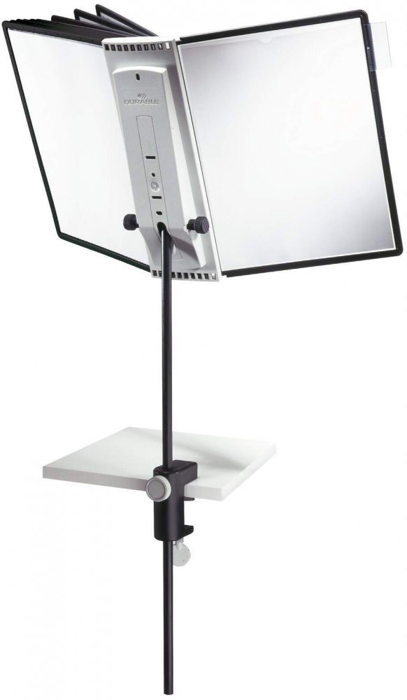 Statyw stołowy Durable Sherpa Desk Clamp, z 10 panelami A4, czarny