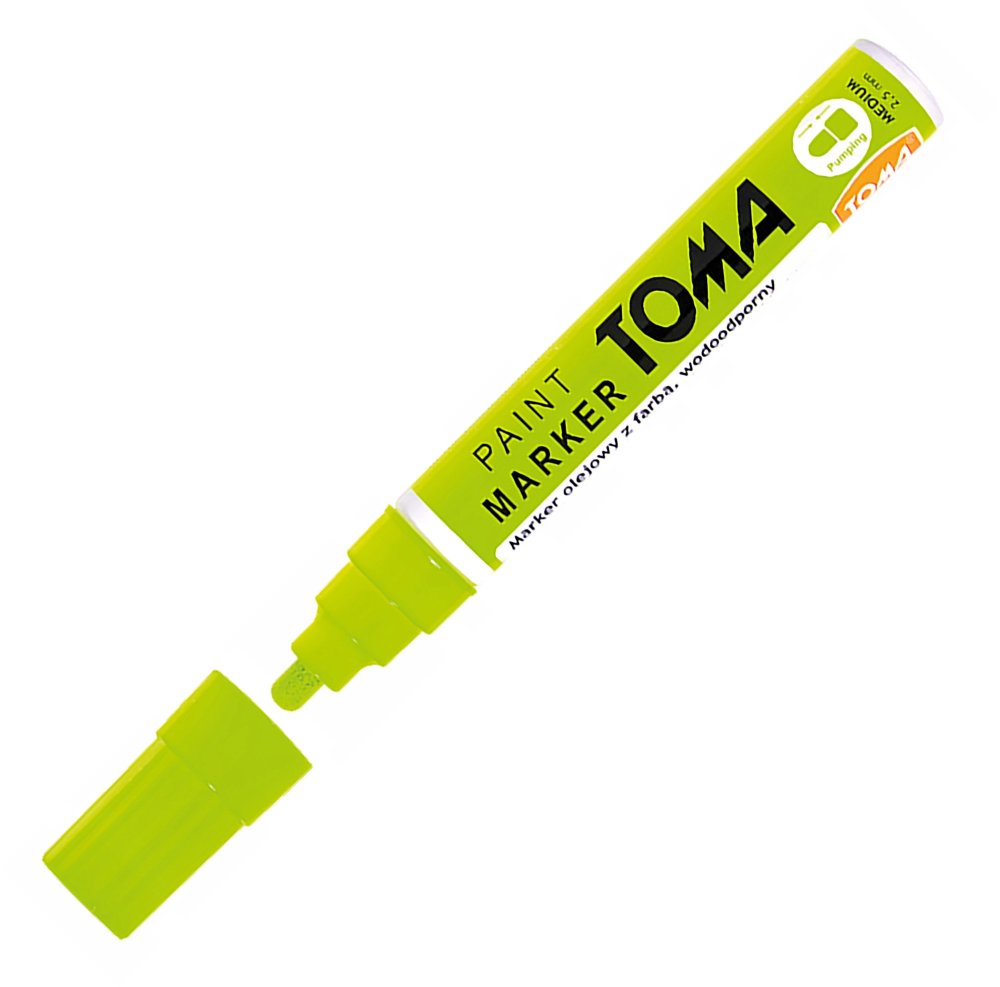 Marker olejowy Toma TO-440, okrągła, 2.5mm, neonowy zielony