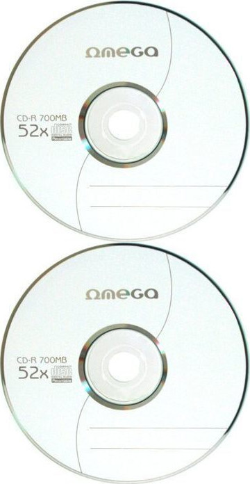 2x Płyta CD-R Omega, do nadruku, do jednokrotnego zapisu, 700 MB, folia, 100 sztuk