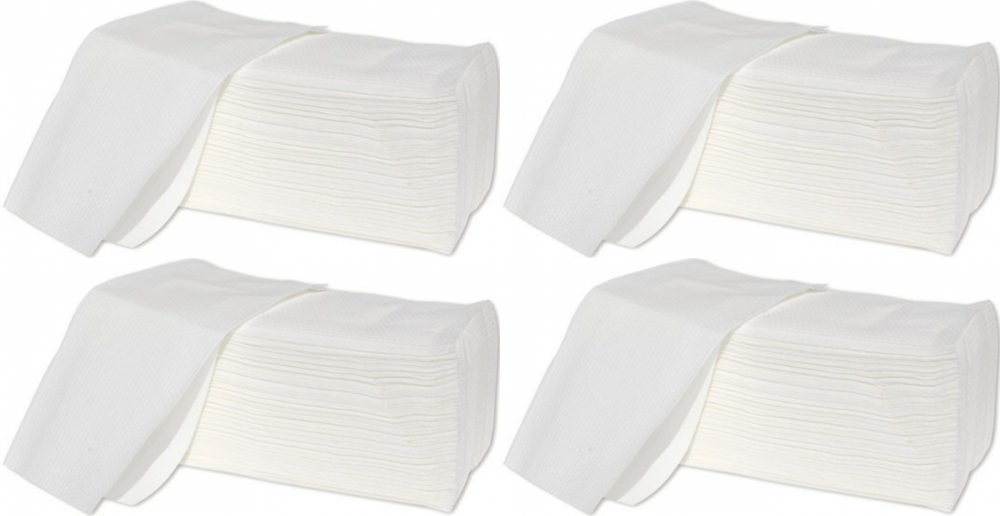 4x Ręcznik papierowy Nexxt, jednowarstwowy, w składce ZZ, 200 składek biały