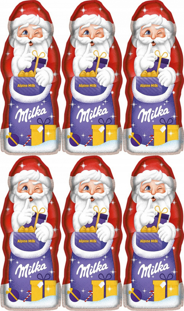 6x Figurka Mikołaj Milka, 90g