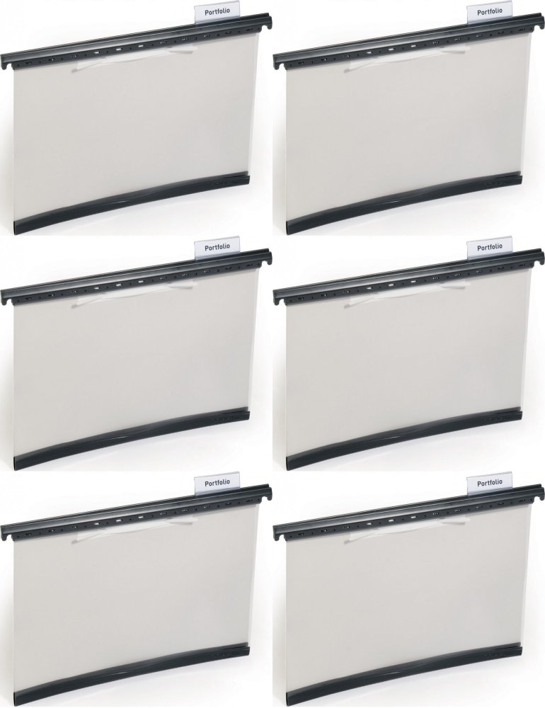 6x Teczka zawieszkowa Durable, A4, przezroczysty/szary