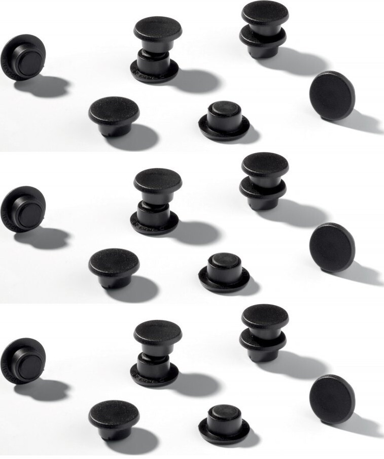2x Magnesy Durable, 15 mm, 20 sztuk, czarny