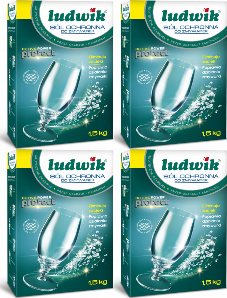 4x Sól do zmywarek Ludwik, 1.5kg