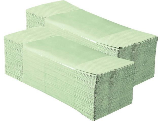 Ręcznik papierowy Merida Classic, jednowarstwowy, w składce V, 20x200 składek, zielony