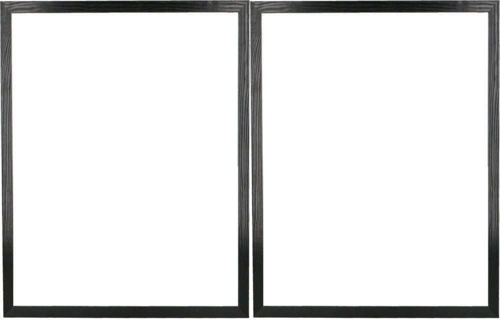 2x Ramka drewniana Raw-West, A4, 21x29.7cm, czarny