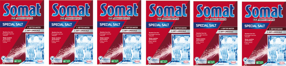 6x Sól do zmywarek Somat, 1.5kg
