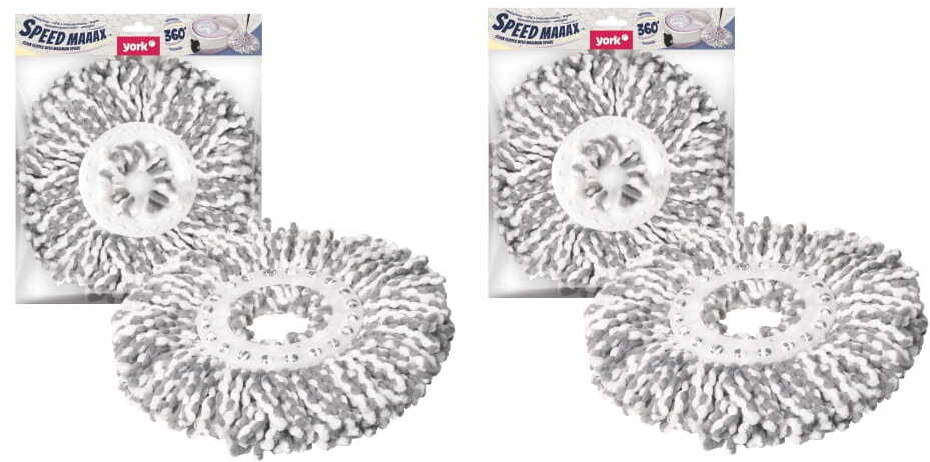 2x Mop obrotowy York Speed Max, 1 sztuka, końcówka (zapas)