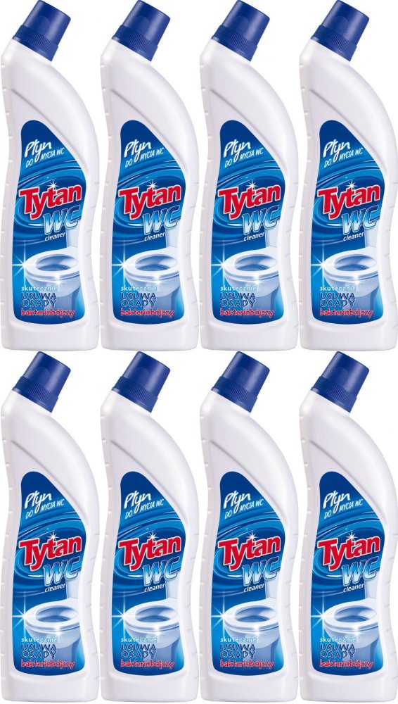 8x Płyn do czyszczenia WC Tytan, morski, 700g