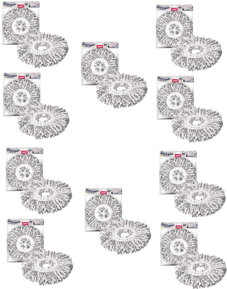 10x Mop obrotowy York Speed Max, 1 sztuka, końcówka (zapas)