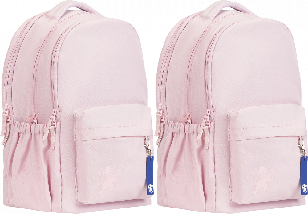 2x Plecak szkolny Oxford School, trzykomorowy, 26l, różowy