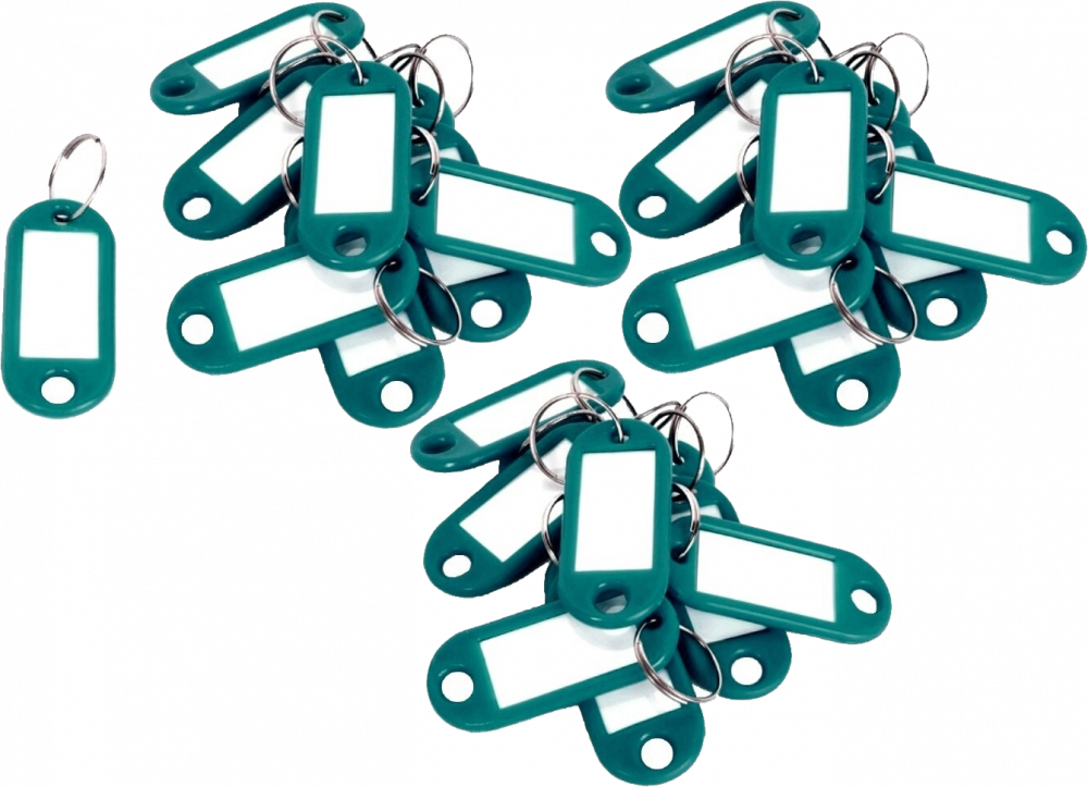 3x zawieszki do kluczy D.Rect, plastik, 10 sztuk, zielony