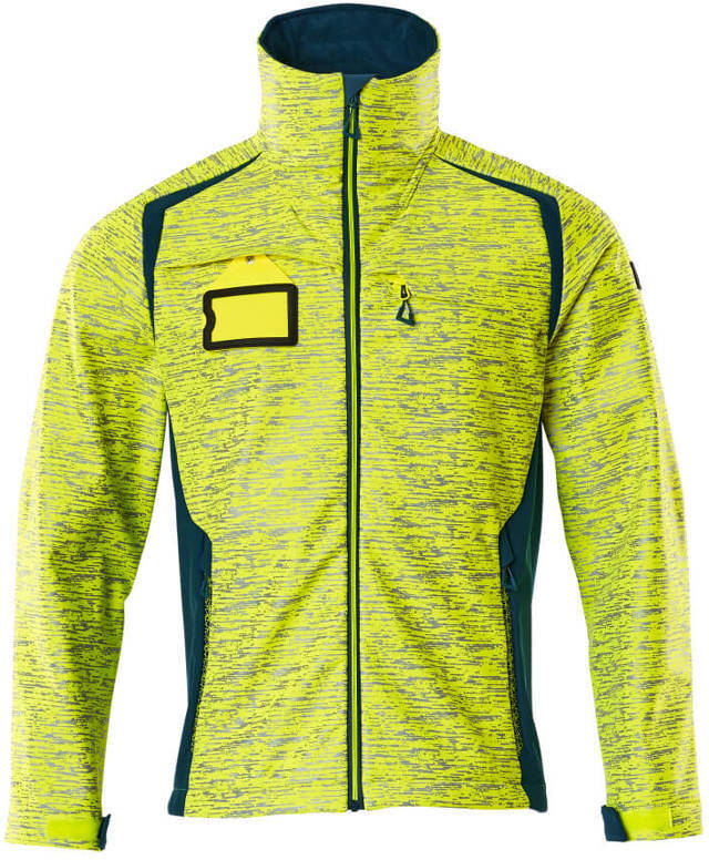 Kurtka odblaskowa softshell Mascot Accelerate Safe, wodoodporna, rozmiar XXL, żółto-niebieski