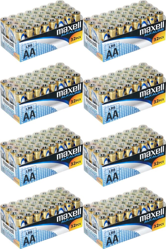 8x Bateria alkaliczna Maxell, AA, 32 sztuki