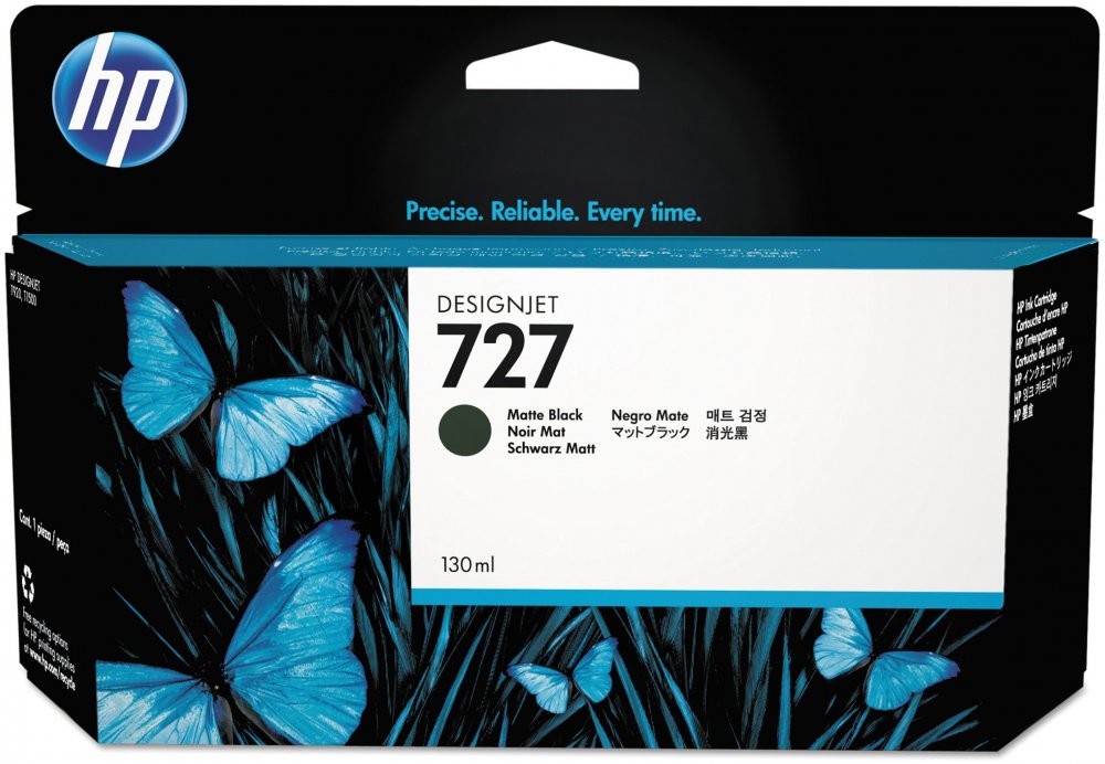Tusz HP 727 (B3P22A), 130ml, matte black (czarny matowy)