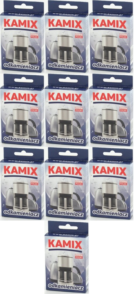 10x Odkamieniacz do sprzętu AGD Kamix, proszek, 50g