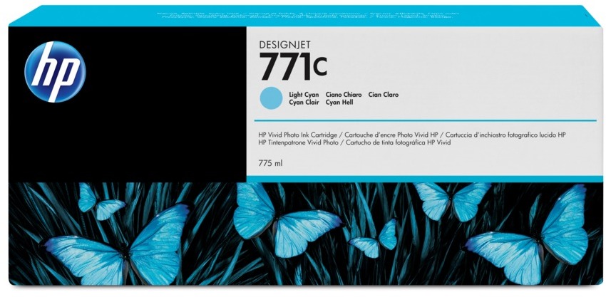 Tusz HP 771C ( B6Y12A), 775ml, light cyan (jasny błękitny)