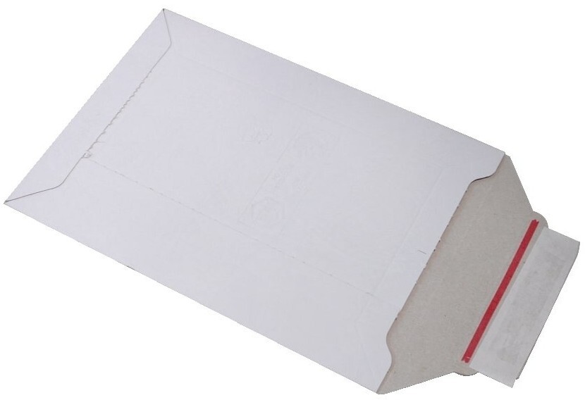Koperta kartonowa Lettpac, B5, 176x250mm, z paskiem samoprzylepnym, biały, 1 sztuka