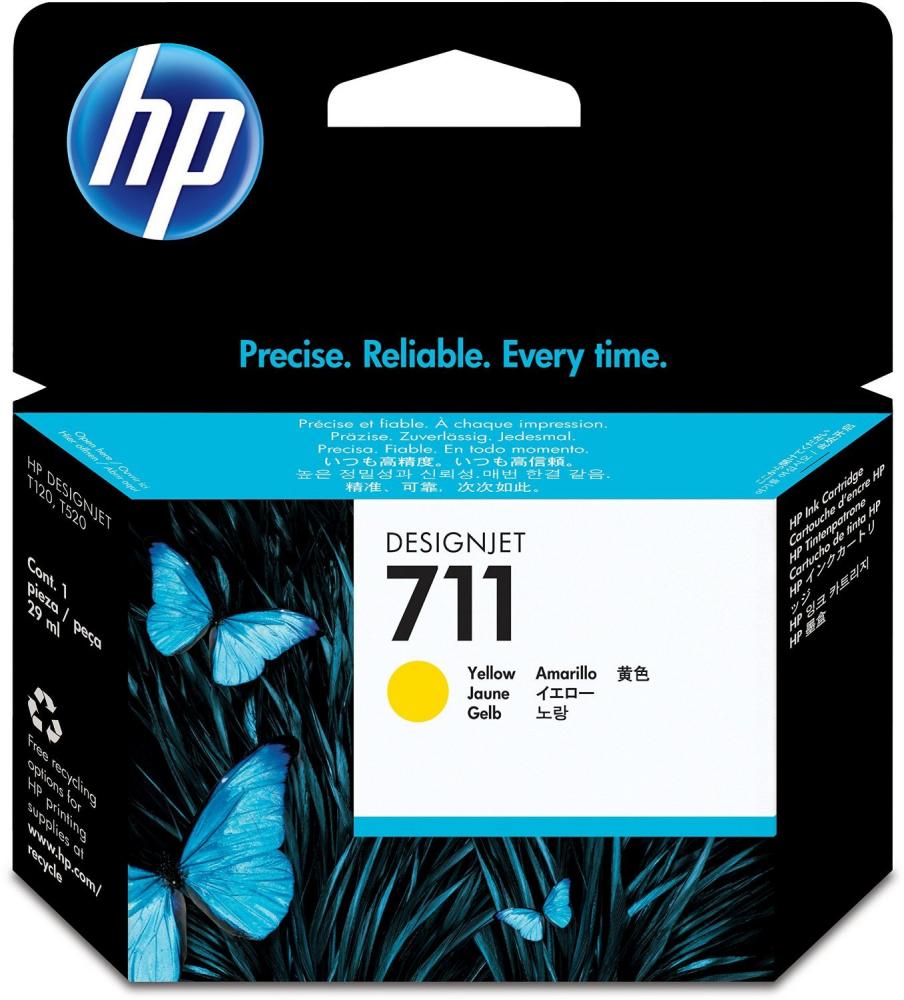 Tusz HP 711 (CZ132A), 29ml, yellow (żółty)