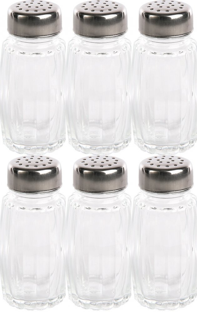 6x Solniczka/pieprzniczka Altom Design, nierdzewna, szkło, 50ml