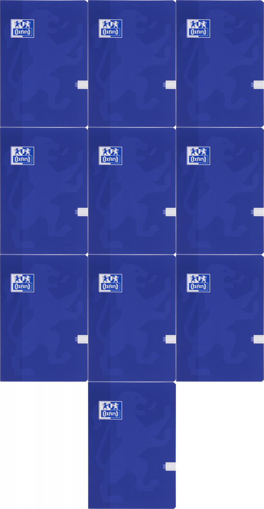 10x Zeszyt w kratkę Oxford Touch, A4, miękka oprawa, 32 kartki, mix kolorów