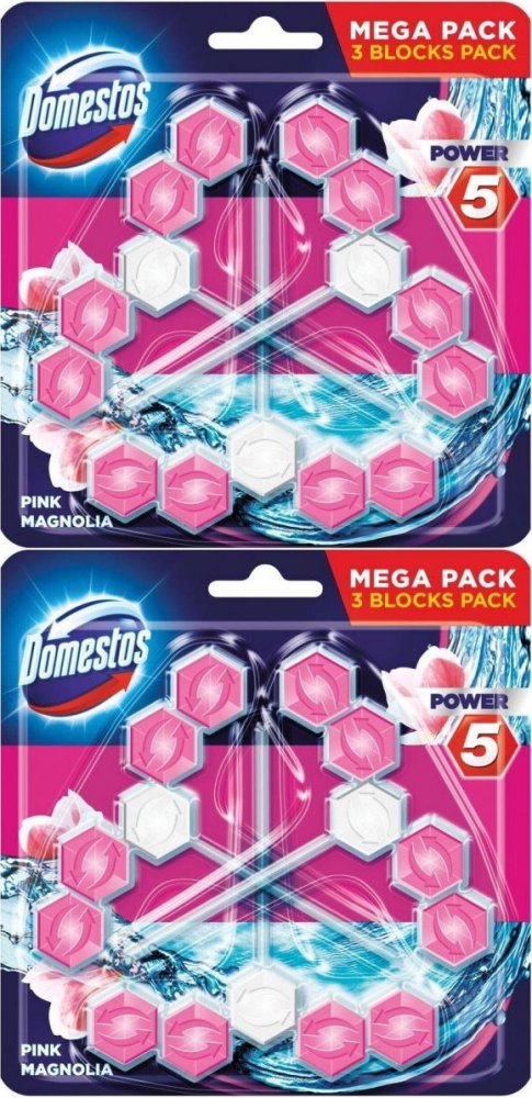 2x Zawieszka do WC Domestos Power 5, magnolia, 3x55g