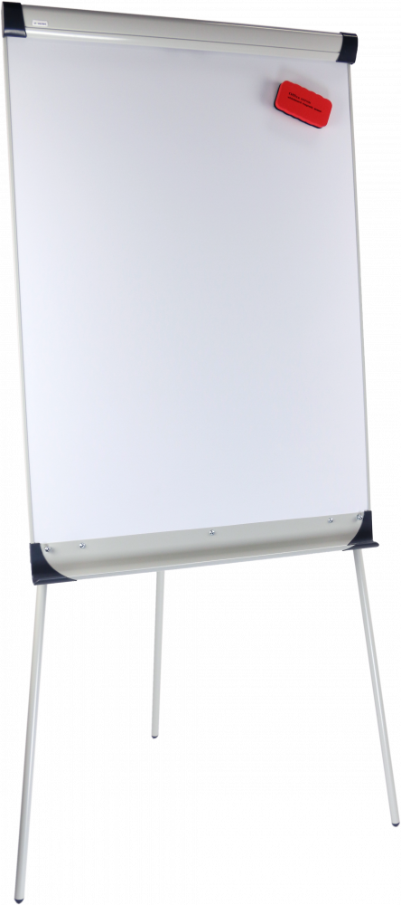 Flipchart z ramionami Ofix Standard, suchościeralno-magnetyczna, 100x70cm, srebrny