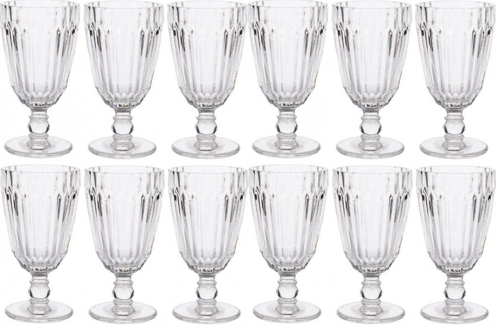 2x Szklanka na stopce Altom Design Venus, 285ml, szkło, 6 sztuk, przezroczysty