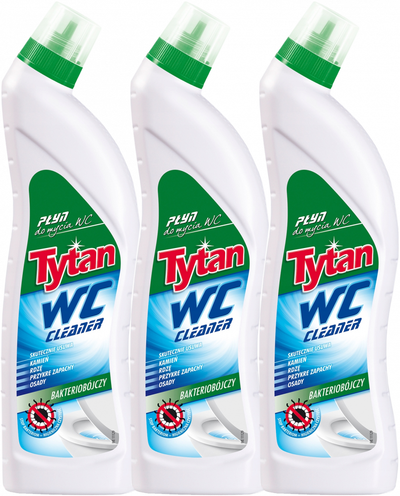 3x Płyn do czyszczenia WC Tytan, 700g, original