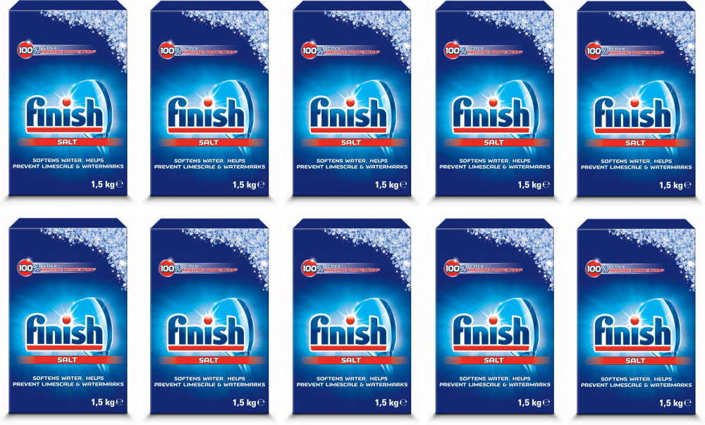 10x Sól do zmywarek Finish, 1.5kg