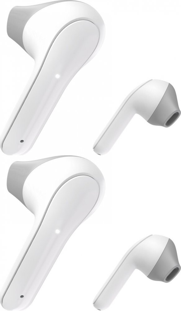 2x Słuchawki bezprzewodowe Hama True Wireless Freedom Light, douszne, biały