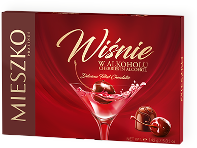 Bombonierka Mieszko Wiśnie w likierze, 142g