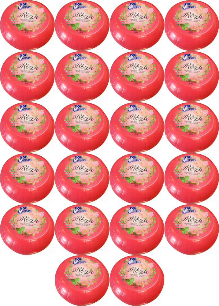 22x Odświeżacz powietrza Cirrus tulipan, róża, żel, 150g