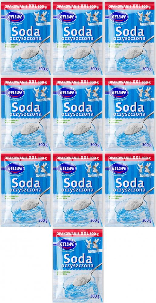 10x Soda oczyszczona Gellwe, 300g