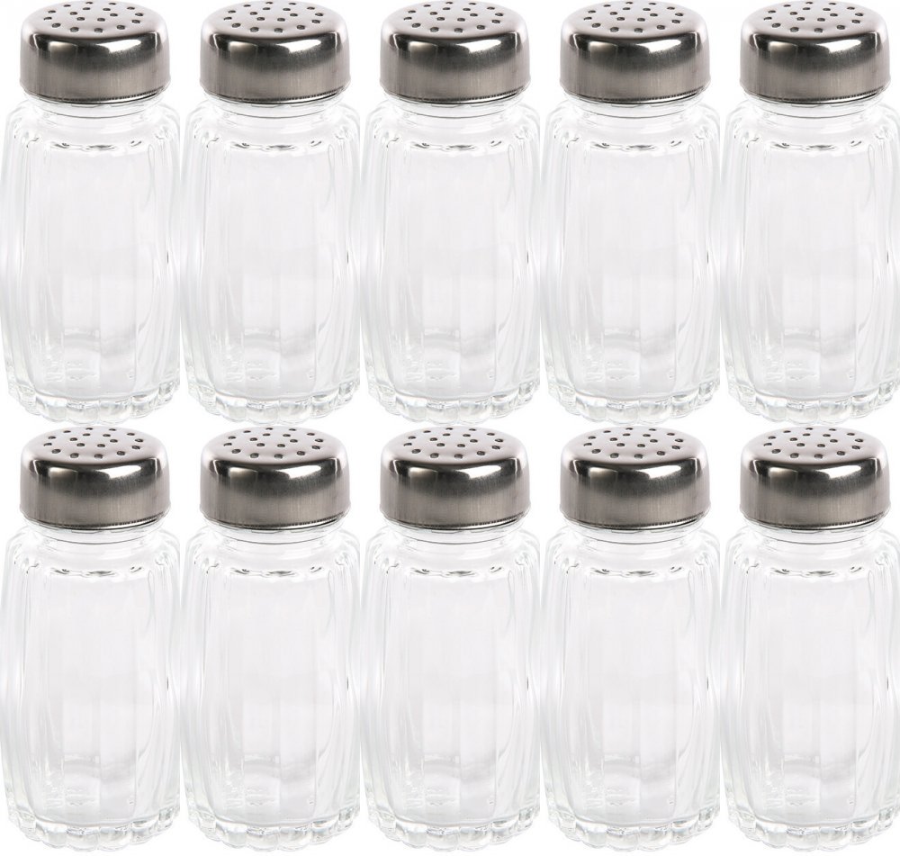 10x Solniczka/pieprzniczka Altom Design, nierdzewna, szkło, 50ml