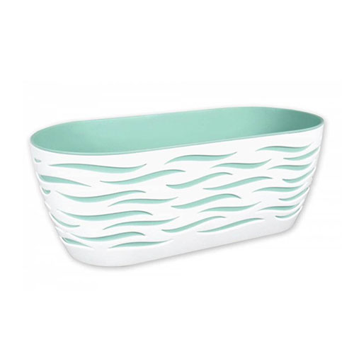 1 buc, Set de mască și jardinieră Sahara Duo, alb + verde mentă, 35 cm - : Mod de ambalare: 1 buc