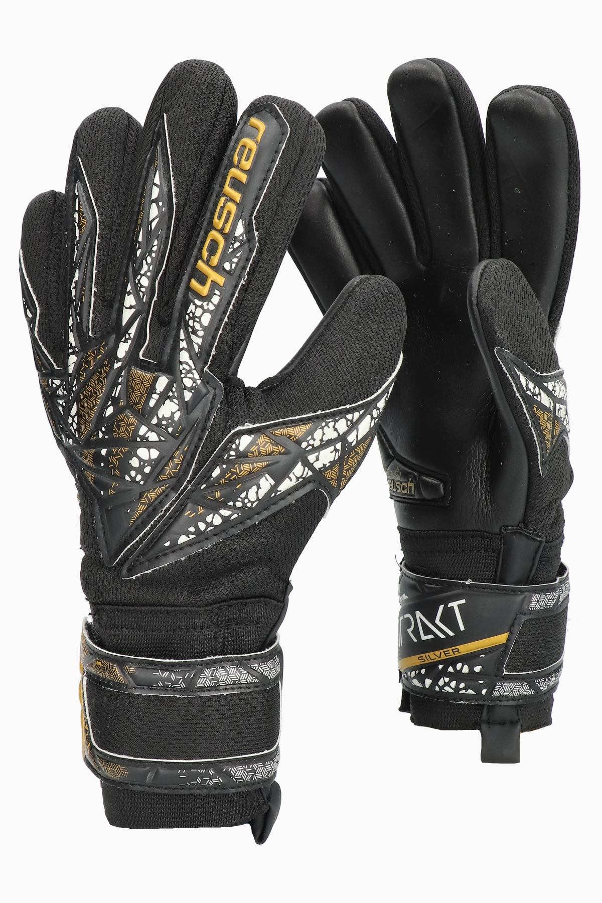 Rękawice Reusch Attrakt Silver NC Finger Support Junior - Czarny