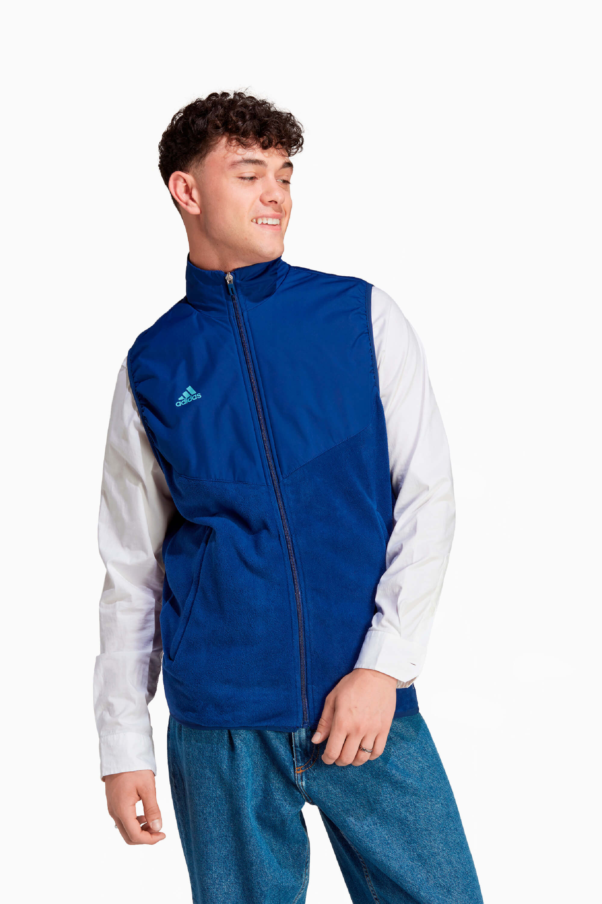 Kamizelka z kapturem adidas Tiro Vest - Niebieski