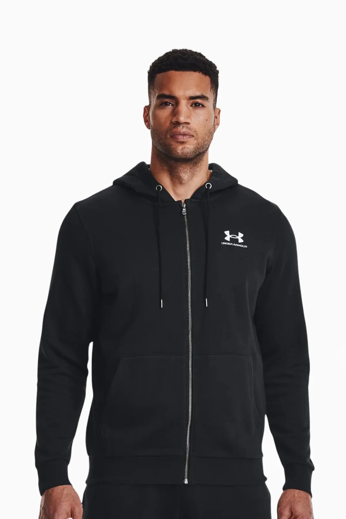 Bluza z kapturem Under Armour Essential Fleece FZ - Czarny