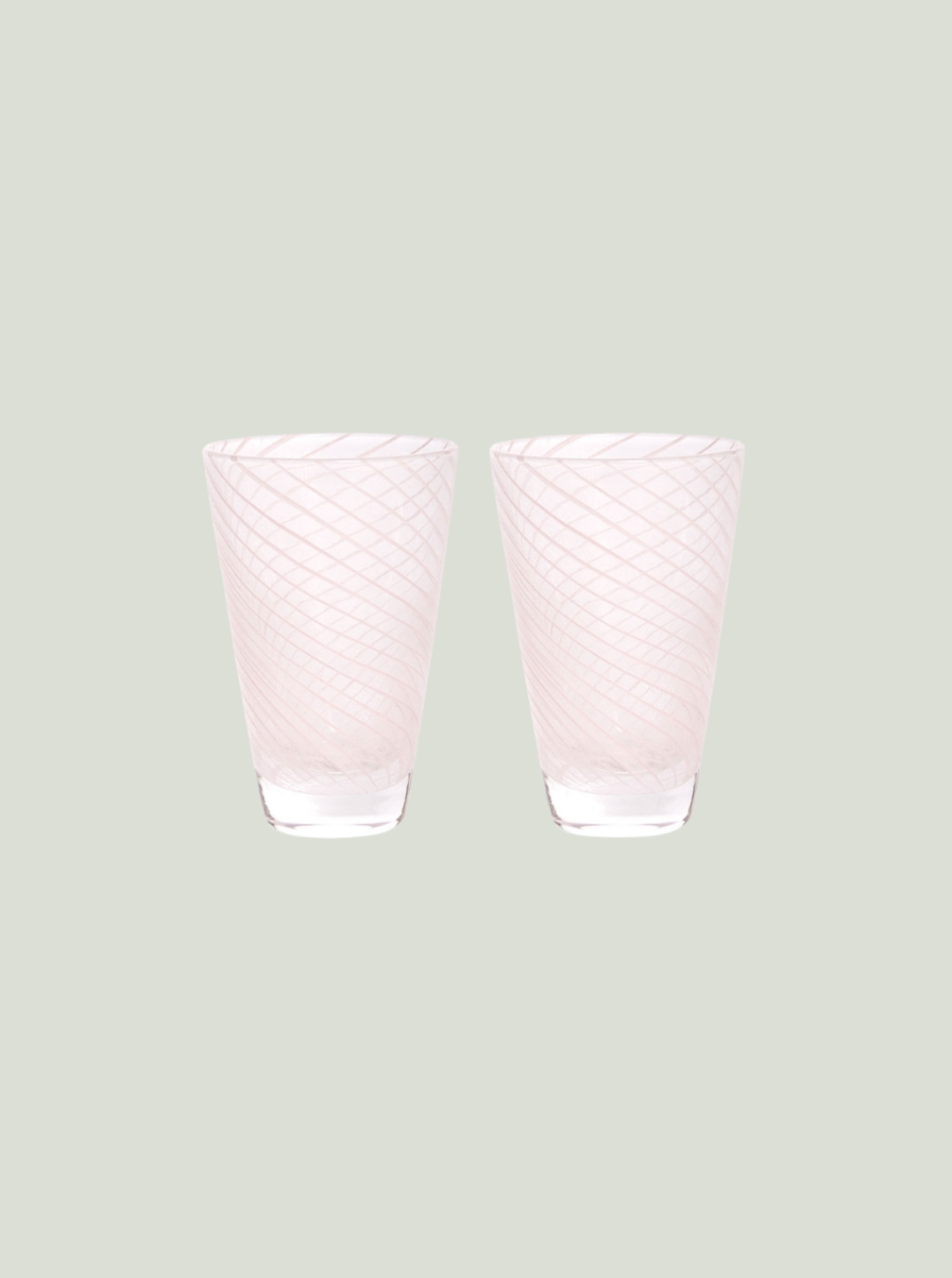 Szklanka Yuka Groove Rose – opakowanie 2 szt OYOY Living