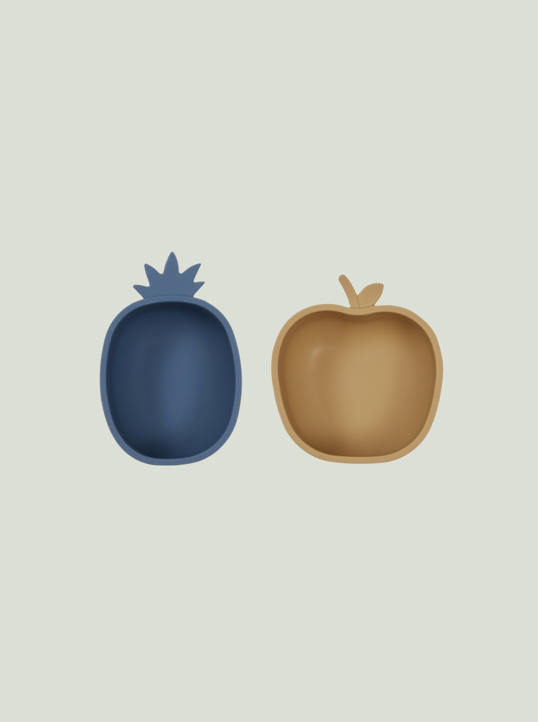Miska na przekąski Yummy Ananas Jabłko Blue / Light Rubber– zestaw 2 szt OYOY Mini