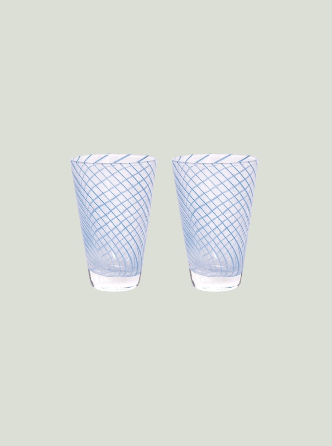 Szklanka Yuka Groove Blue – opakowanie 2 szt OYOY Living