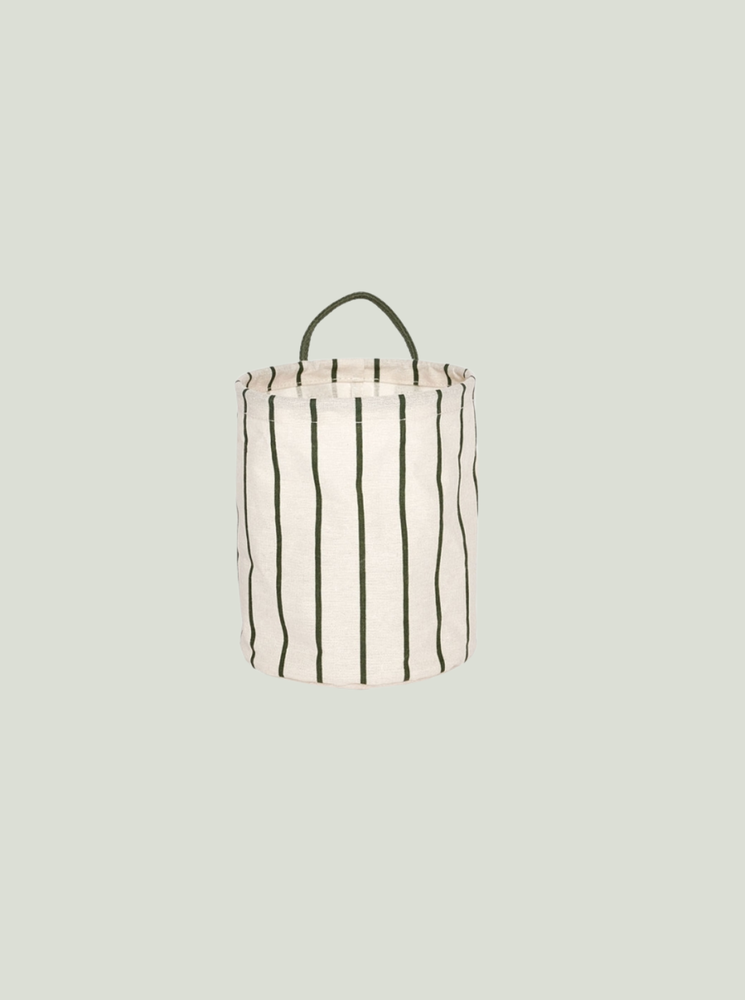 Kosz na pranie/przechowywanie Green / Offwhite - mały OYOY Living