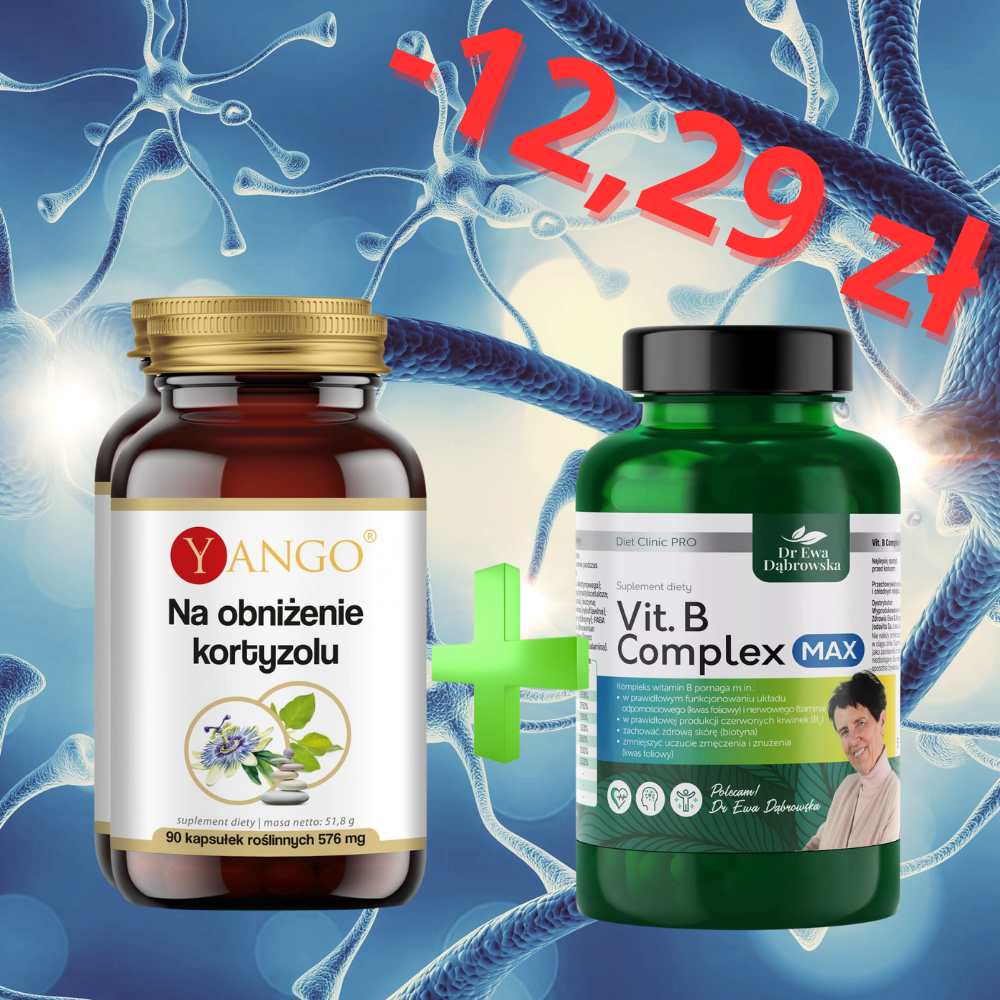 Zestaw: 2x Na obniżenie Kortyzolu + Witamina B complex MAX