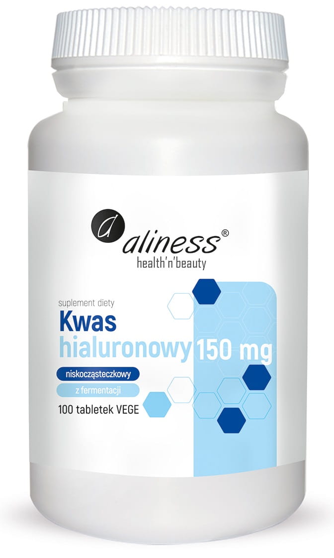 Kwas hialuronowy niskocząsteczkowy 150mg 100tabl. vege Aliness