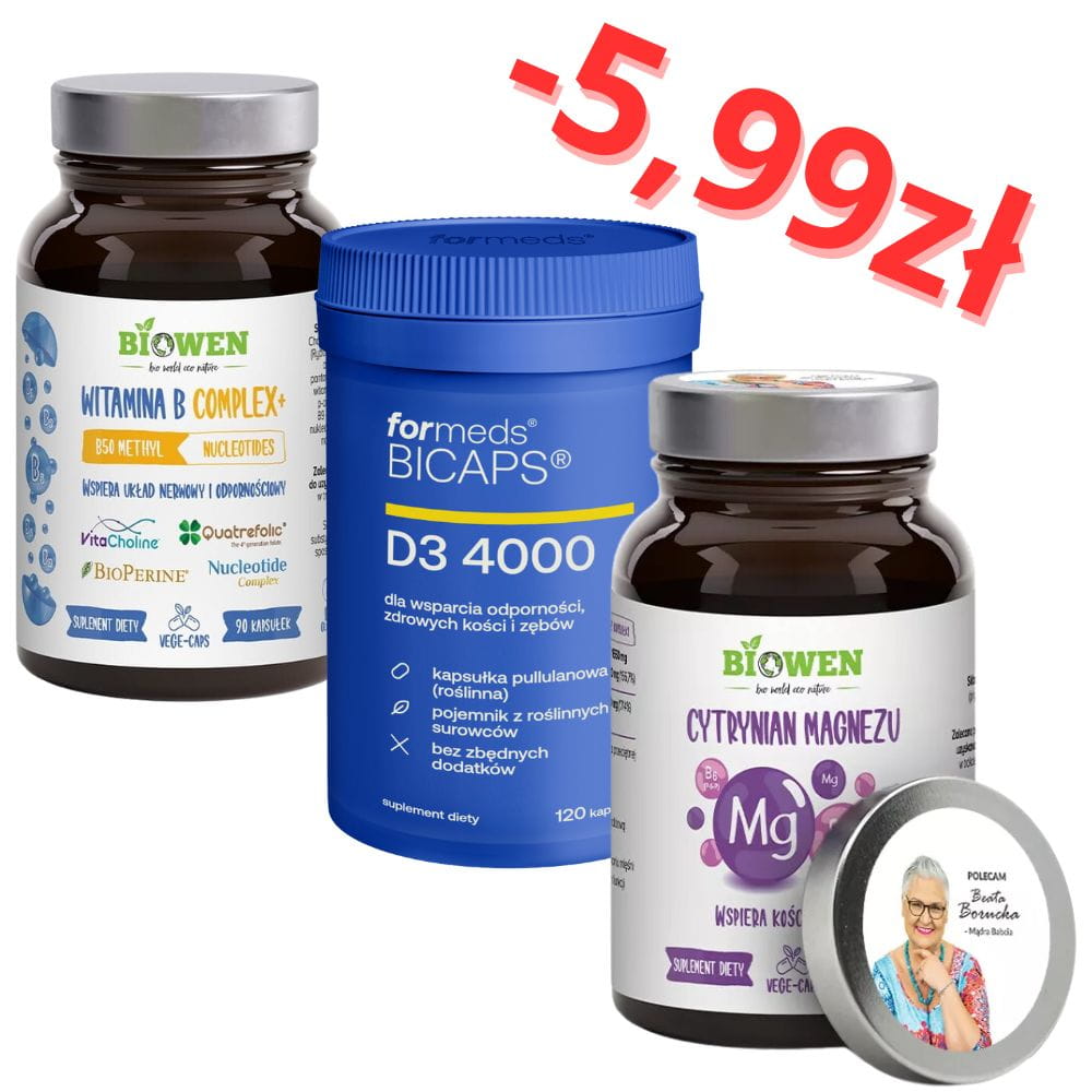 Energia i Odporność 360° - Magnez + D3 4000 + Witamina B Complex