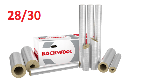Otulina ROCKWOOL wełna 28/30 ROCKWOOL 800 ALU MB