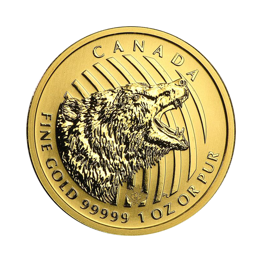 Złota moneta Zew Natury: Grizzly 1 uncja - wysyłka 24 h!