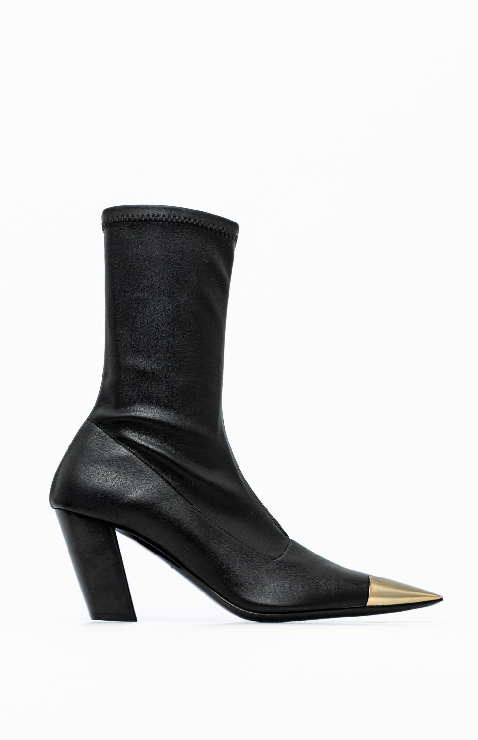 Skórzane botki damskie LUCREZIA DEEP BLACK 35 - Vanda Novak